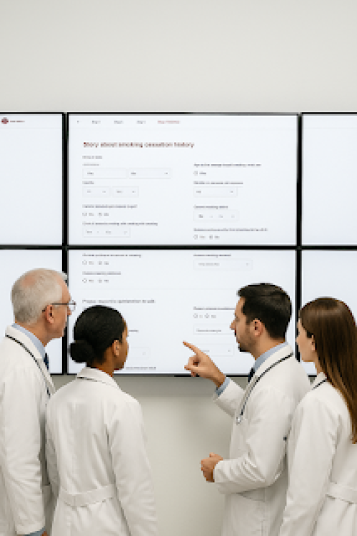 investigadores frente a una pantalla