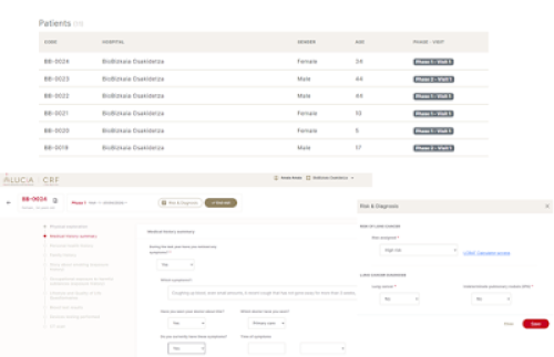 datos del proyecto en una pantalla