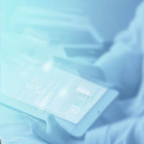 imagen abstracta de datos sobre una tablet